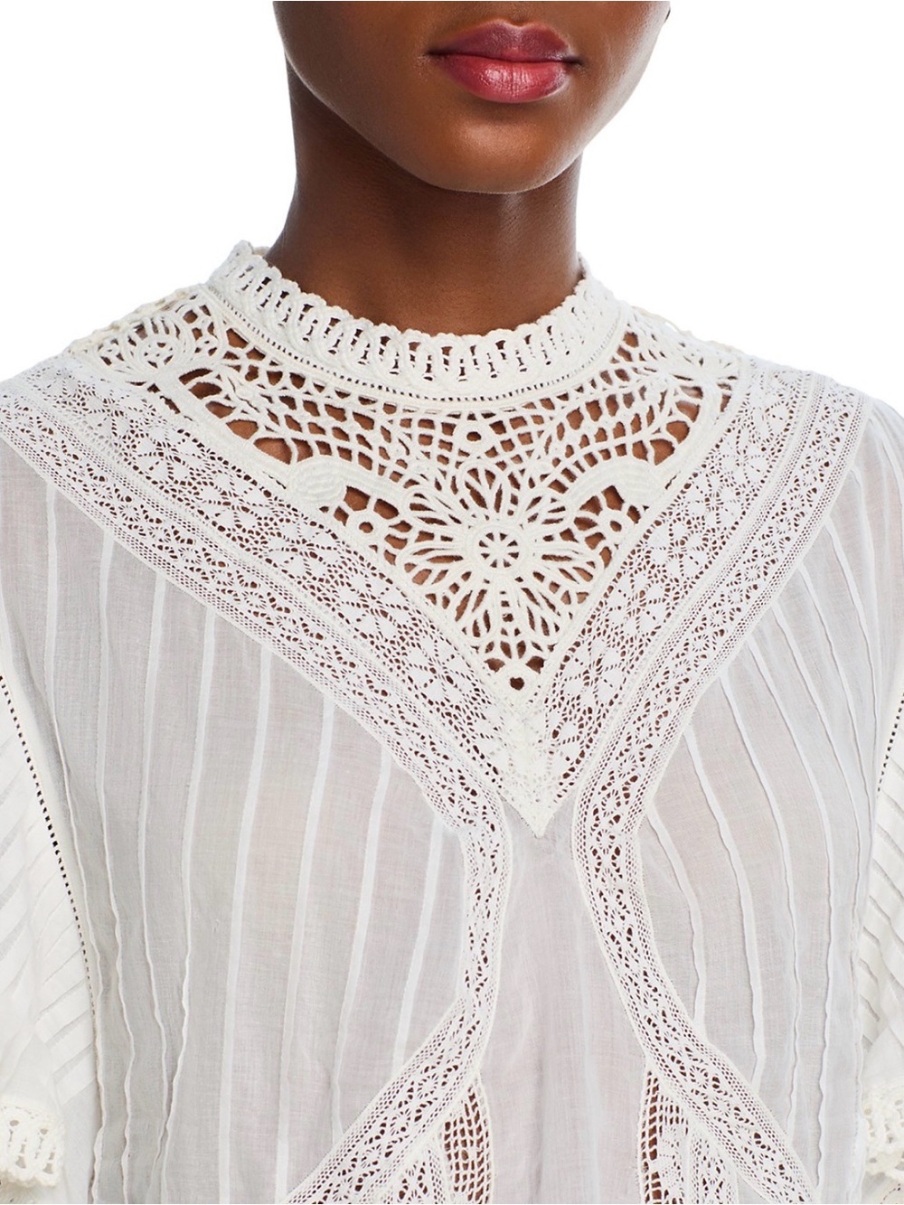 FARM Rio Lace Flutter Sleeve Top - Picture 4 of 9